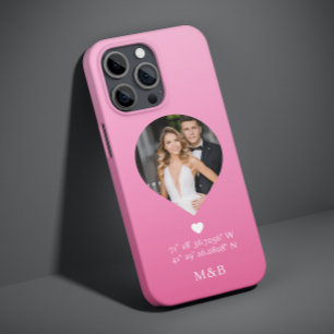 フォトモノグラムロマンチックなハートCoodinates モダン Case-Mate iPhone 14ケース