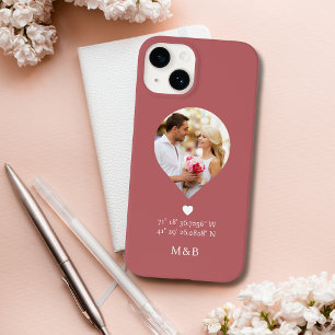 フォトモノグラムロマンチックなハートCoodinates モダン Case-Mate iPhone 14ケース