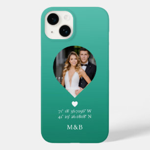 フォトモノグラムロマンチックなハートCoodinates モダン Case-Mate iPhone 14ケース
