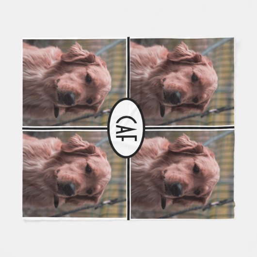 フォトモノグラム独自の画像を追加 フリースブランケット (正面(横))