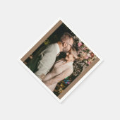 フォトモノグラム結婚の追加 スタンダードカクテルナプキン (角)