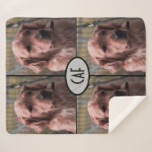 フォトモノグラム自分の画像を追加Sherpa毛布 シェルパブランケット (正面(横))