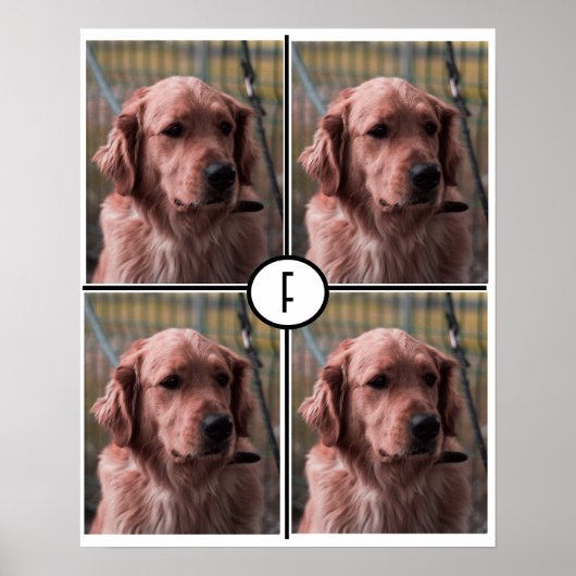 フォトモノグラム自分の画像ポスターを追加 ポスター (正面)