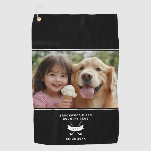 フォトモモダンノグラムイニシャルゴルファー部名 ゴルフタオル (正面)