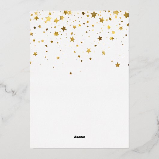 フォトモンタージュ誕生日パーティー100歳 箔招待状 (裏面)