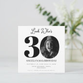 フォトモンタージュ誕生日パーティー30歳 招待状 (スタンド正面)