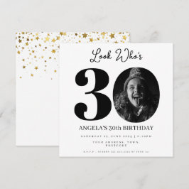 フォトモンタージュ誕生日パーティー30歳 招待状