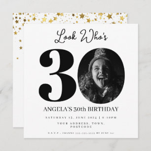 フォトモンタージュ誕生日パーティー30歳 招待状
