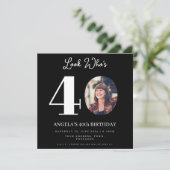 フォトモンタージュ誕生日パーティー40歳 招待状 (スタンド正面)
