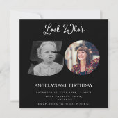 フォトモンタージュ誕生日パーティー50歳 招待状 (正面)