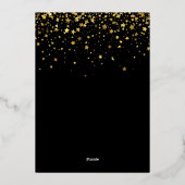 フォトモンタージュ誕生日パーティー80歳 箔招待状 (裏面)