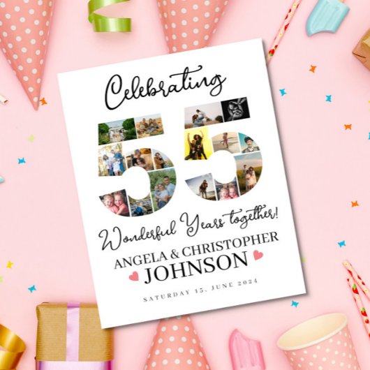 フォトモンタージュ55結婚周年記念 ポスター
