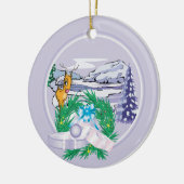 フォトヤギの休日のクリスマスオーナメントを追加 セラミックオーナメント (左)