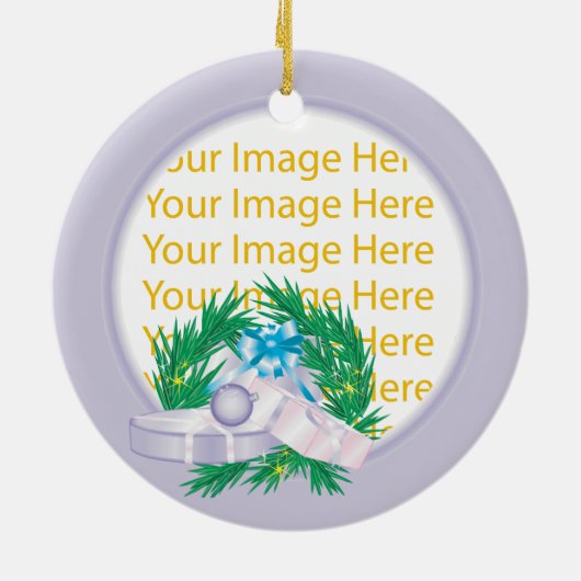 フォトヤギの休日のクリスマスオーナメントを追加 セラミックオーナメント (裏面)