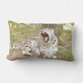 フォトユキヒョウ猫、動物。装飾用クッション ランバークッション