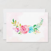 フォトユニコーンとプリンセス誕生日の招待 招待状 (裏面)