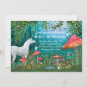 フォトユニコーンバースデーパーティ招待状 招待状 (裏面)