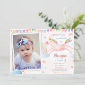 フォトユニコーン誕生日の招待状マジカルな誕生日 招待状 (スタンド正面)