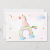 フォトユニコーン誕生日の招待状マジカルな誕生日 招待状 (裏面)