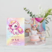 フォトユニコーン誕生日招待状1st 招待状 (スタンド正面)