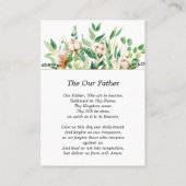 フォトユーカリプトゥスホワイトフローラ葬儀祈りの言葉カード 名刺 (裏面)