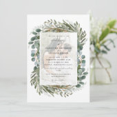 フォトユーカリプトゥスホワイト結婚式招待状 招待状 (スタンド正面)