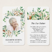 フォトユーカリ葬儀祈りの言葉カード (正面&裏面)