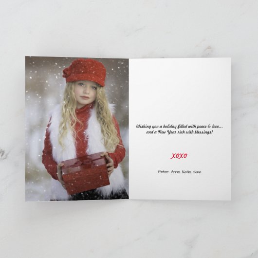 フォトユーモア猫漫画ジョイクリスマスツリー子猫 シーズンカード (内部)