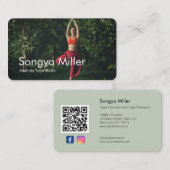 フォトヨガ先生パーソナルトレーナーセラピスト 名刺 (正面/裏面)