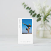 フォトヨガ先生瞑想モダン名刺 名刺 (スタンド正面)