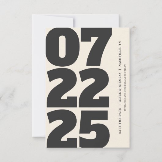 フォトラはっきりしたイトで日付を保存する 招待状 (正面)