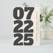 フォトラはっきりしたイトで日付を保存する 招待状 (スタンド正面)