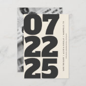 フォトラはっきりしたイトで日付を保存する 招待状 (正面/裏面)