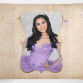 フォトライトエレガントパープルと金ゴールドキンセアニェラ 三つ折り招待状 (内部中)