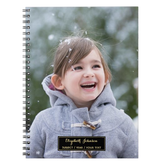 フォトラカスタムイパーソナライズされたル付きノートブックの作成 ノートブック (正面)