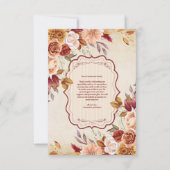 フォトラストテラコッタの花がオレンジ結婚色の サンキューカード (裏面)