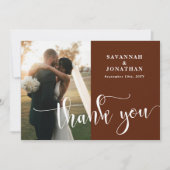 フォトラストテラコッタ結婚ズ サンキューカード (正面)