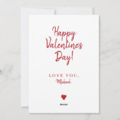 フォトラブカップルイニシャルハートバレンタインデー シーズンカード (裏面)