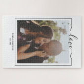 フォトラブユニークタイポグラフィパーソナライズされたDIY ジグソーパズル (横)