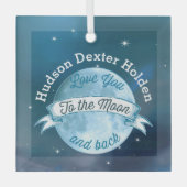 フォトラブユートゥザムーンアンドバックオーナメント ガラスオーナメント (正面)