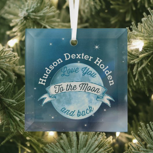 フォトラブユートゥザムーンアンドバックオーナメント ガラスオーナメント (インサイチュ)