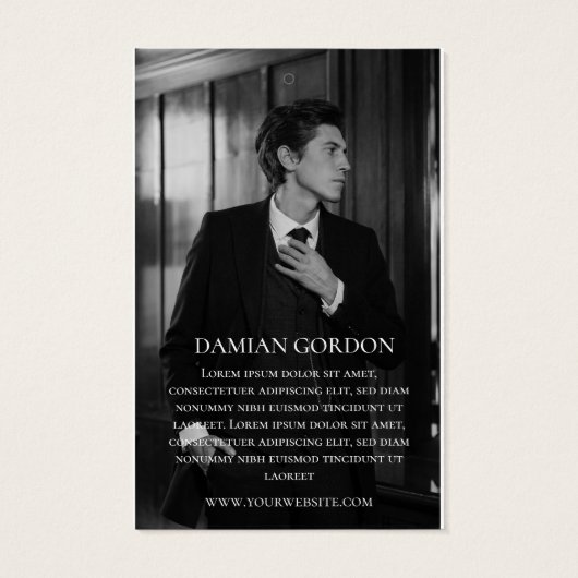 フォトラベル付き黒い服つるブランド (裏面)