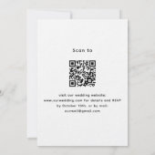 フォトラベンダー花模様QRコードRSVPラグジュアリー結婚ズ 招待状 (裏面)