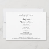 フォトランドスケープタイポグラフィ卒業グラデーション白 招待状 (裏面)