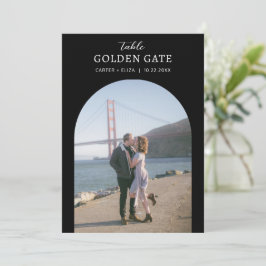 フォトランドマークの場所テーブル番号カードの署名 メニュー