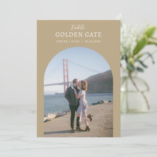 フォトランドマークの場所テーブル番号カードの署名 メニュー (スタンド正面)