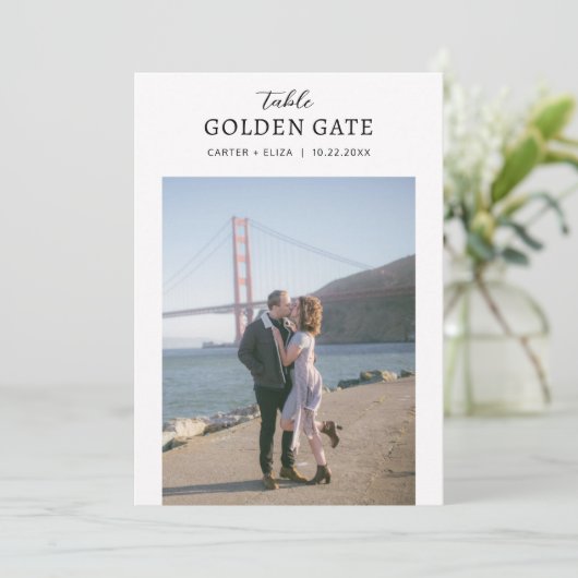 フォトランドマークの場所テーブル番号カードの署名 メニュー (スタンド正面)