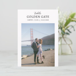 フォトランドマークの場所テーブル番号カードの署名 メニュー