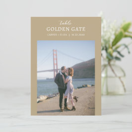 フォトランドマークの場所テーブル番号カードの署名 メニュー