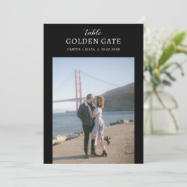 フォトランドマークの場所テーブル番号カードの署名 メニュー